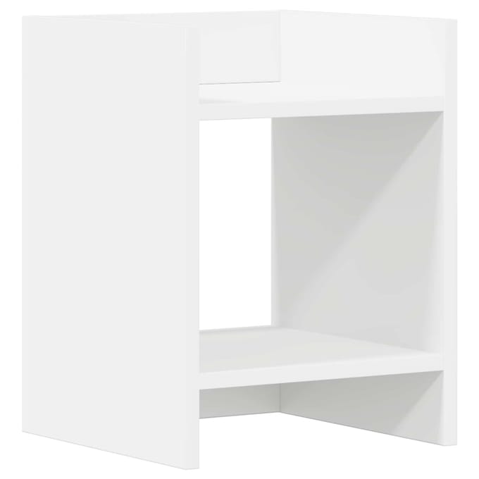 vidaXL - Plantenstand - Wit - 30 - x - 30 - x - 40 - cm - Bewerkt - hout