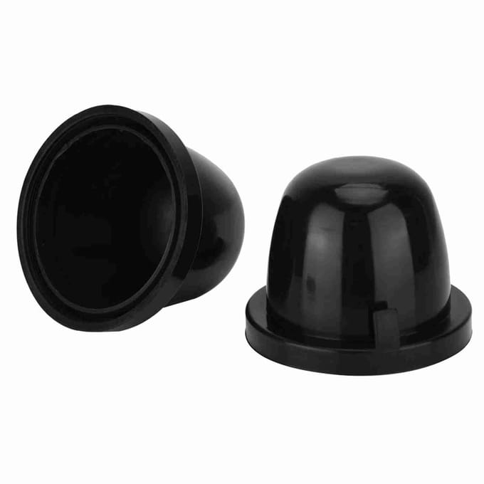 2 Stuks 85mm Zwarte Rubberen Auto LED Koplamp Stofkap Behuizing Afdichtdop Waterdicht black