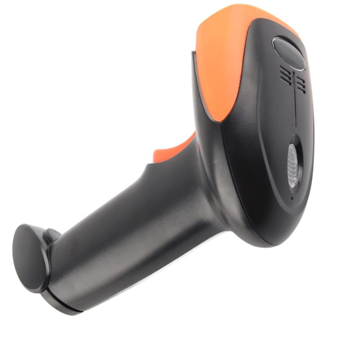 Scanner de codes-barres sans fil 2,4 GHz 1D 2D Haute précision Réponse rapide Lecteur de codes QR pour codes flous et déformés black