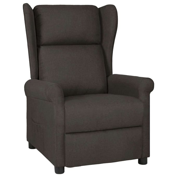 vidaXL - Fauteuil - verstelbaar - stof - taupe
