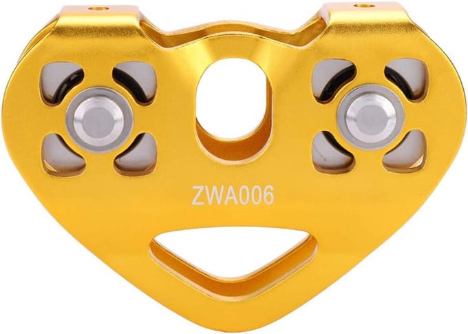 Dubbele Katrol Kabelbaan 30 KN voor 13 mm Touw RVS & Aluminium