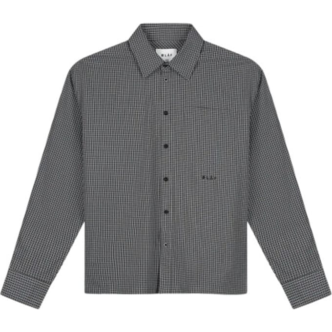 Olaf Checked Boxy Shirt Lange Mouw Overhemden Donkerbruin M230303
