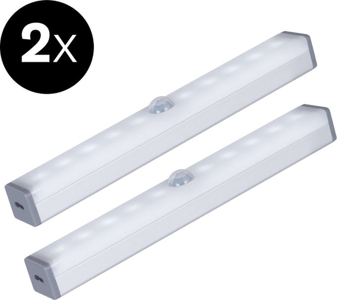 Sinji LED Lamp Bewegingssensor 2 – PACK – Kastverlichting/ Keukenverlichting op batterij – LED Kast verlichting Draadloos - 15 cm