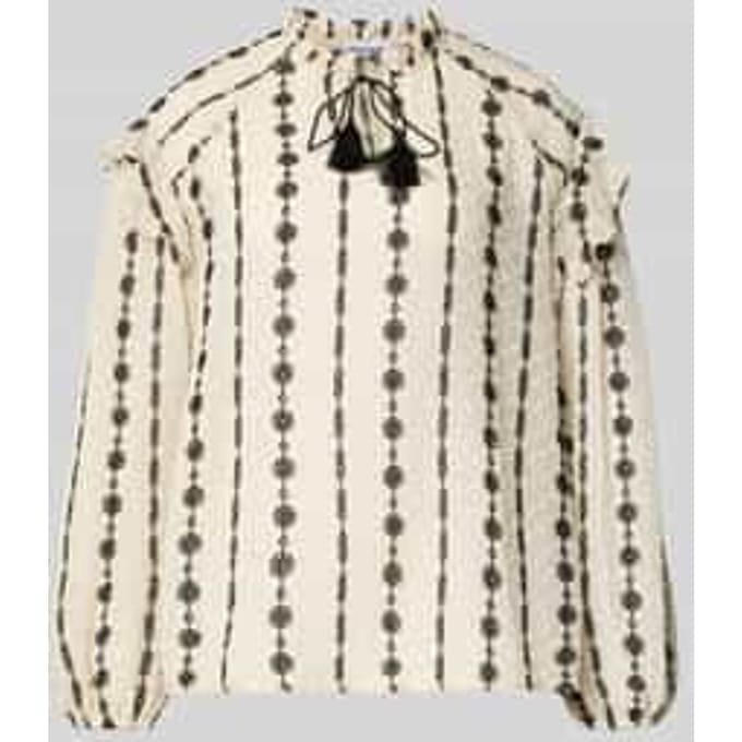 regular fit blouse met stitchings