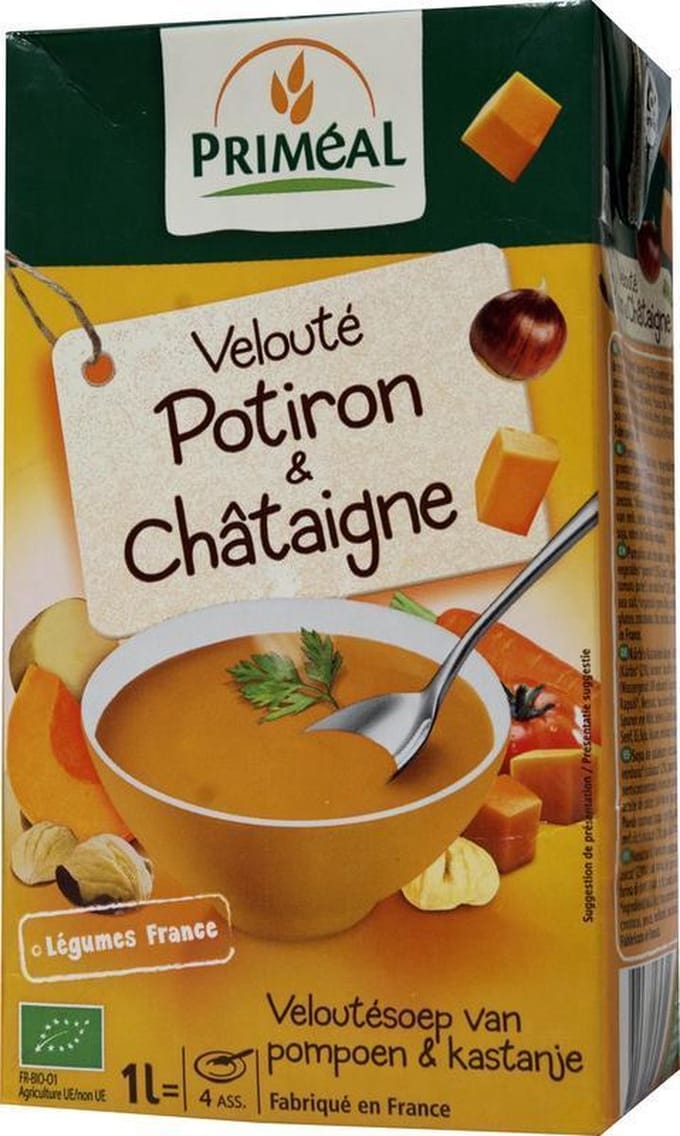 Primeal Veloute gebonden soep pompoen kastanje