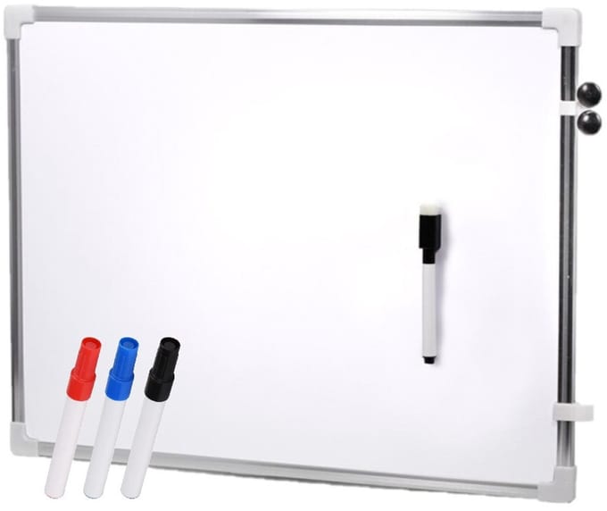 Whiteboard set - incl whiteboard stiften - whiteboardmarkers - whiteboard klein