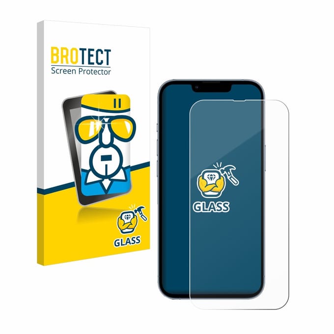 BROTECT - Glas Screenprotector voor Apple iPhone 13 Pro - Gehard Beschermglas 9H