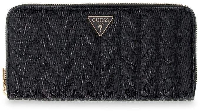 GUESS portemonnee Stacey SLG Zip Around Wallet Black zwart