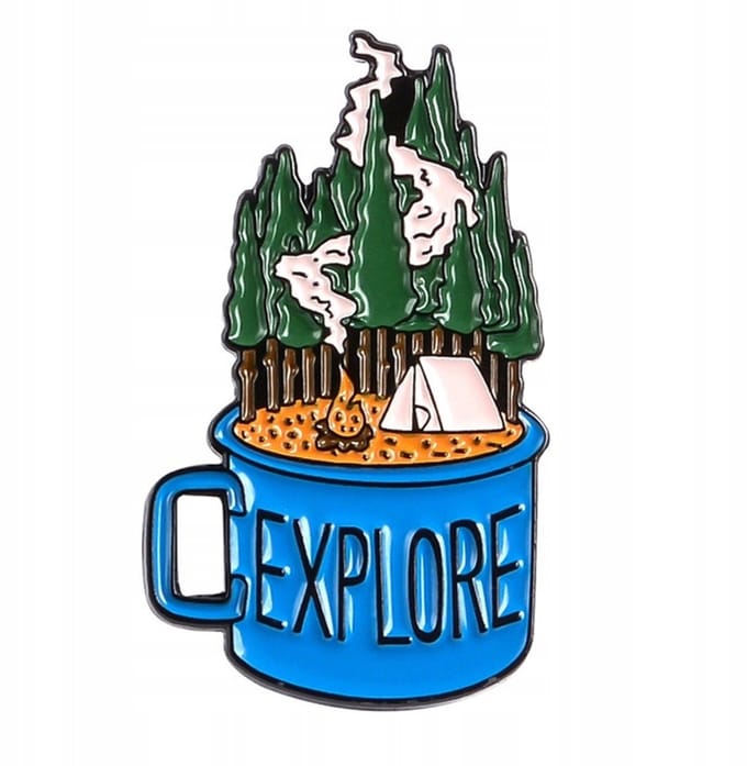 PINETS Explore Broche: Berg, Reizen, Tent, Bos