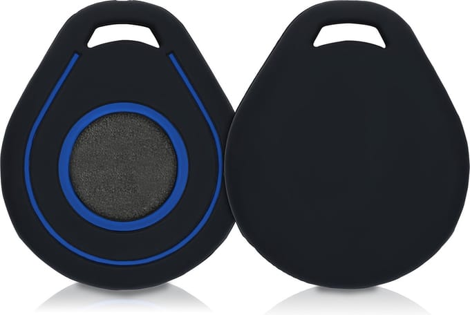 kwmobile Key Fob Cover for Harley Davidson Motorcycle Key Cover - Silicone Protective Case in Black / Blue - Soft Motorcycle Key Shell