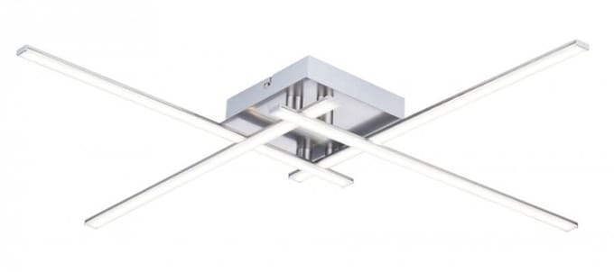 Kosilum - Yuna - Plafondlamp - Zilver/Chroom - Metaal en PVC