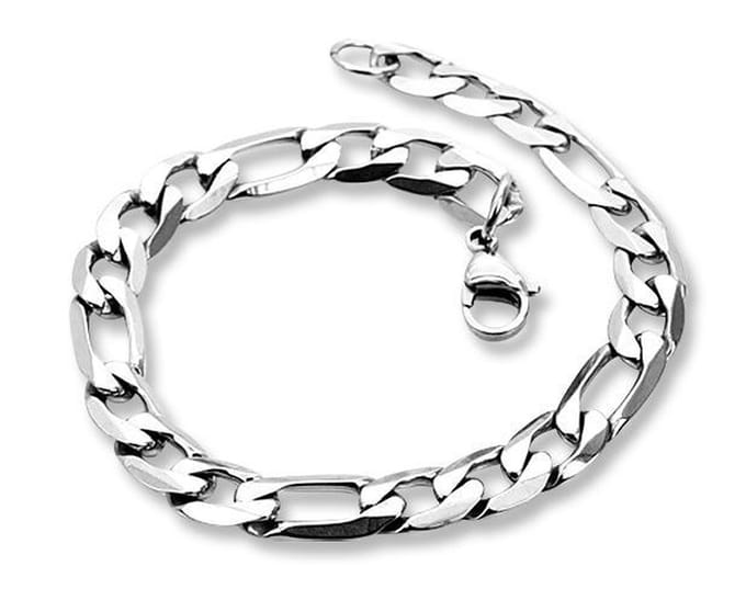 Amanto Armband Basiel - 316L Staal - Figaro Schakel - 7,5mm - 21cm