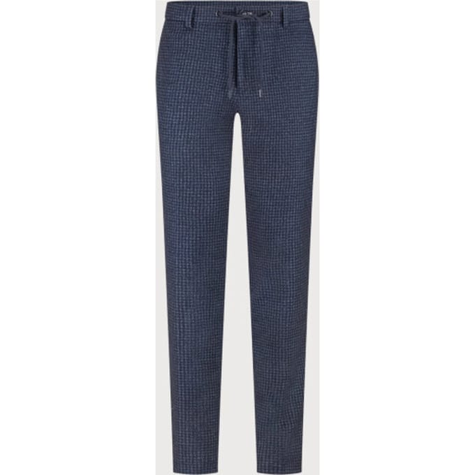 Blue Industry De chino met ruitmotief |