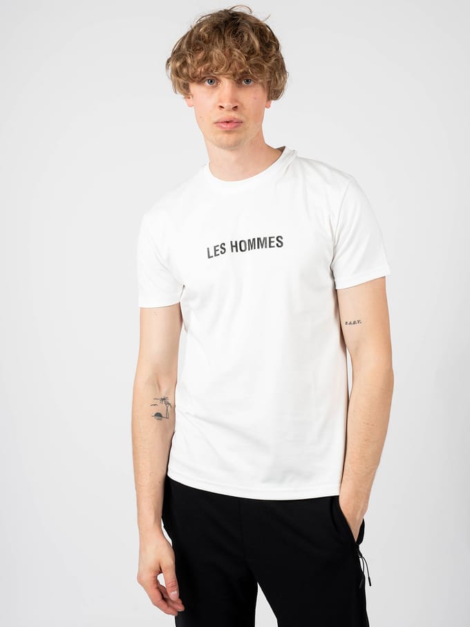 Les Hommes T-shirt Mannen Wit