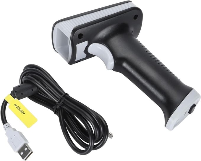 Barcode Scanner - Streepjescode Lezer - Voorraad Beheer - 3 Verbindingsmodi - 20 x 11 x 8 cm - Zwart