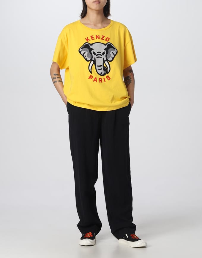Relaxed fit T-shirt met olifantenlogo
