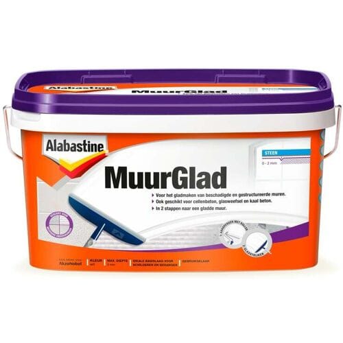 Alabastine - Muurglad Rolbaar - Wit - 2,5 liter