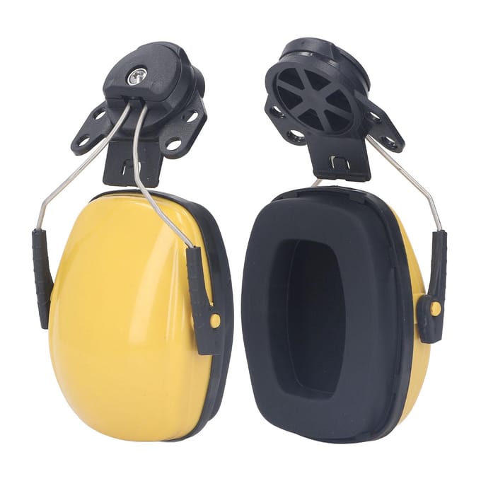 1 Paar Veiligheidshelm Oorbeschermer Geluidsreducerende Helm Veiligheidshelm Gehoorbescherming Oorbeschermer voor Bouwplaats yellow