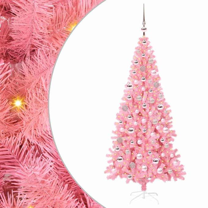 vidaXL - Kerstboom - Roze - 180 - cm - PVC