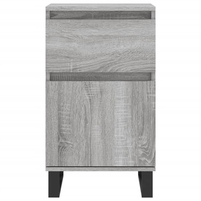 vidaXL - Dressoir - 40x35x70 - cm - bewerkt - hout - grijs - sonoma