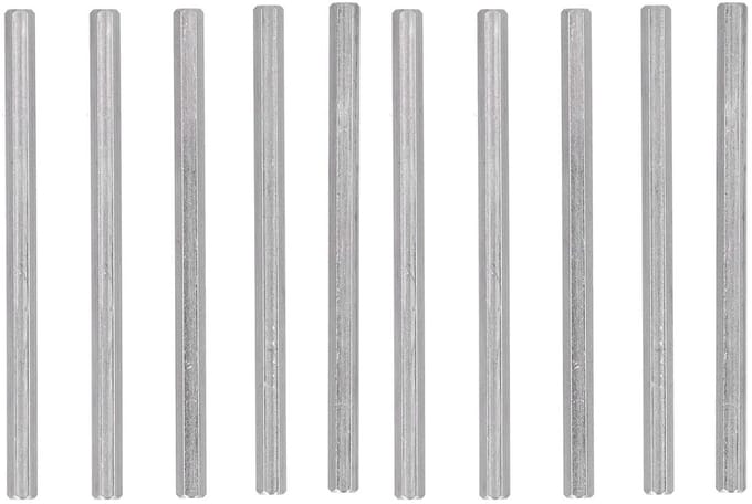 10 Stuks RVS Hexagonale Staven, Diameter 5mm, Lengte 75mm voor Draaimachines en Technische Toepassingen