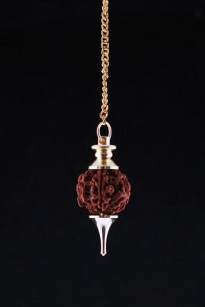 Rudraksha Pendel goudkleurig - 4.5 cm - 10 g