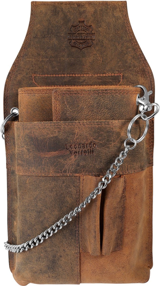 Leonardo Verrelli Leonardo Verrelli unisex portemonnee Echtleren kelnersportemonnee,