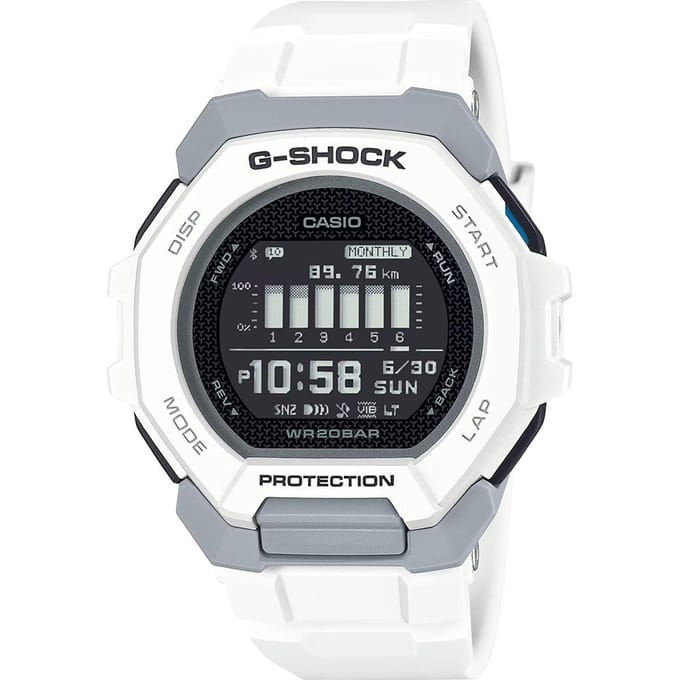 Casio G-Shock G-Squad GBD-300-7ER Horloge - Kunststof - Wit - Ø 46 mm