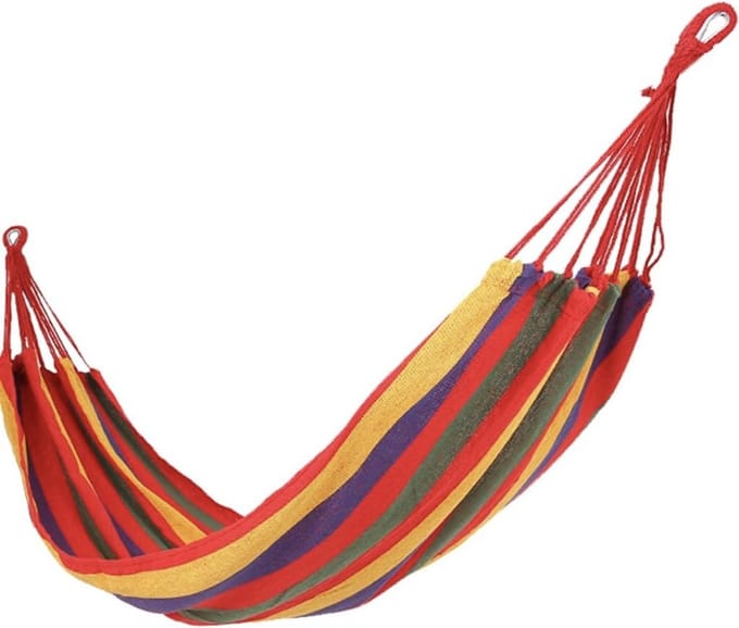 Hangmat - Gestreept - Compleet - Opvouwbaar - 2m x 1m
