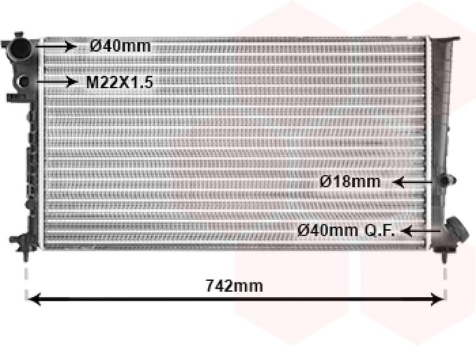 Van Wezel - RADIATOR VOOR CITROEN BERLINGO 1996-2002 133023
