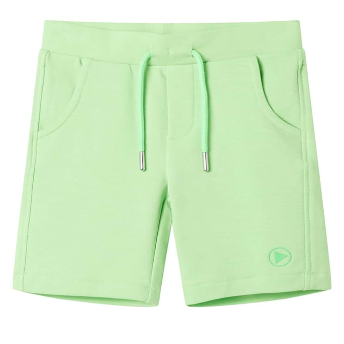vidaXL Kindershort 128 fluorescerend groen
