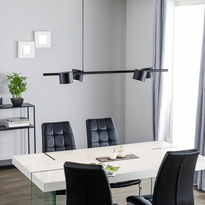 ALDEX Hanglamp 1047, 4-lamps, zwart