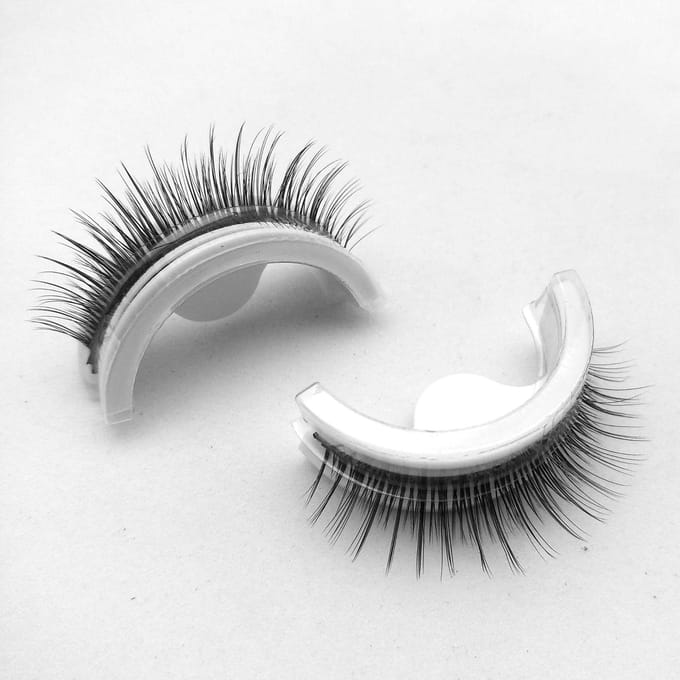 1 paar herbruikbare zelfklevende nepwimpers 3D nertsenwimpers Lijmvrije wimperverlenging 3 seconden om te dragen Geen lijm nodig Wimpers 5 gray
