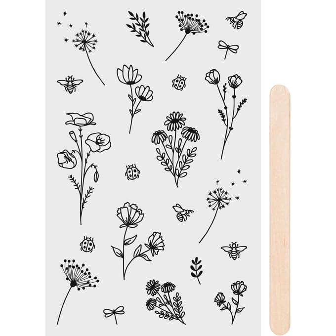 Kras Sticker "Bloemen