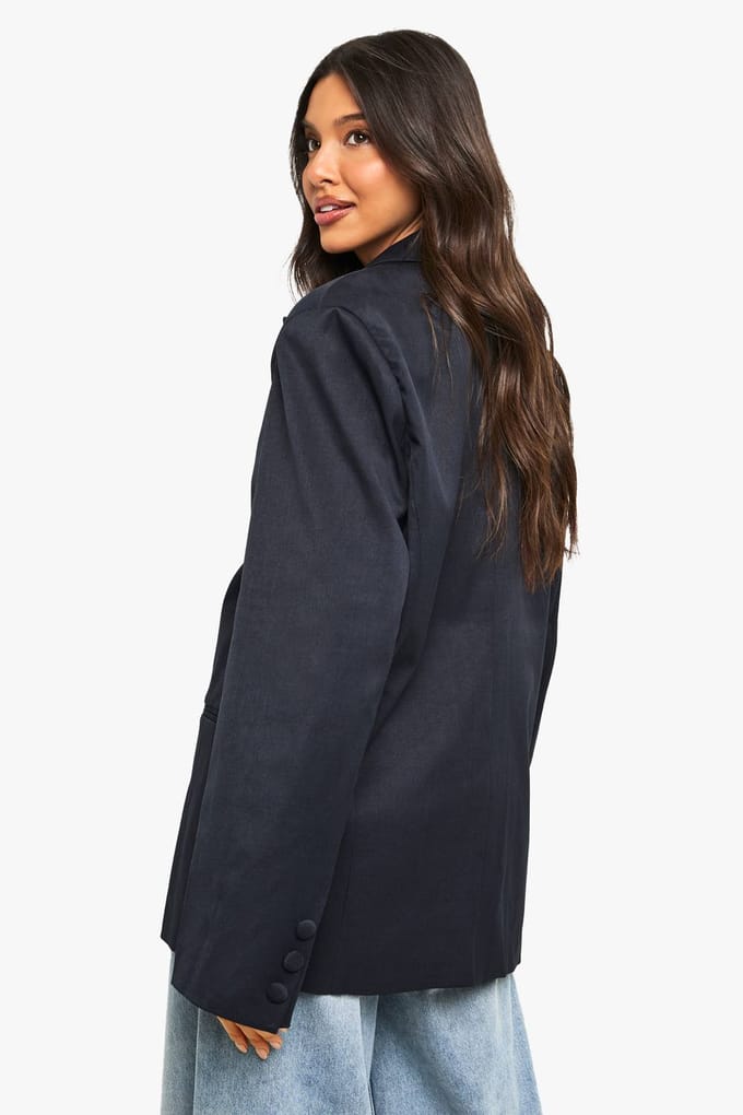 boohoo Dames Tailored Single Breast Blazer | Marineblauw | Maat: 36