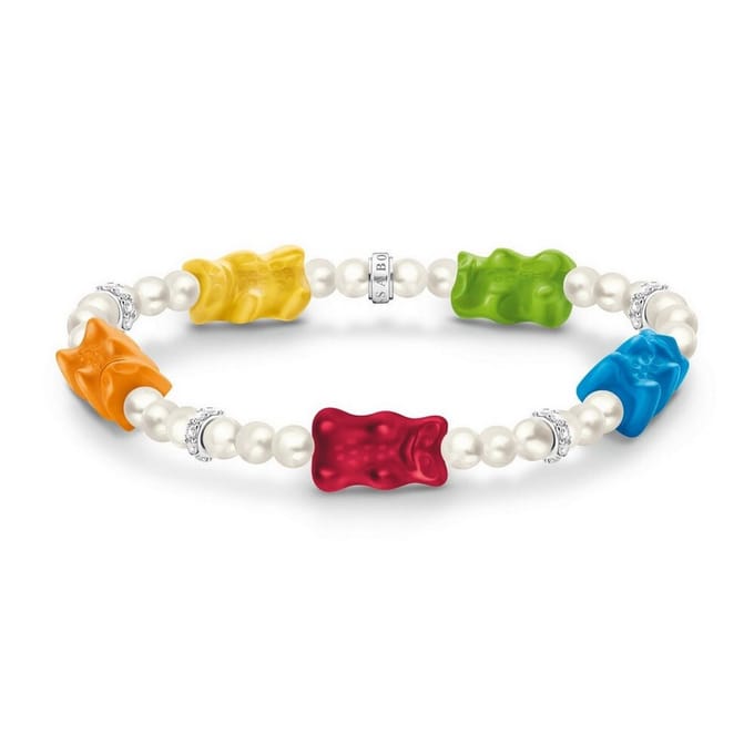 Thomas Sabo - A2153-052-7-L15 - Armband - 925 zilver - Dames - Goldbär veelkleurig - 15cm