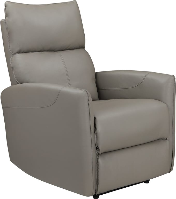 Pineto-Relaxfauteuil met elektrische functie in PU lichtgrijs