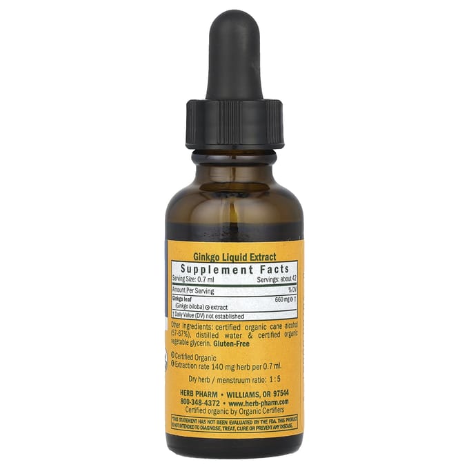 Ginkgo Biloba, 30 mL (1 once liquide) (660 mg par portion)
