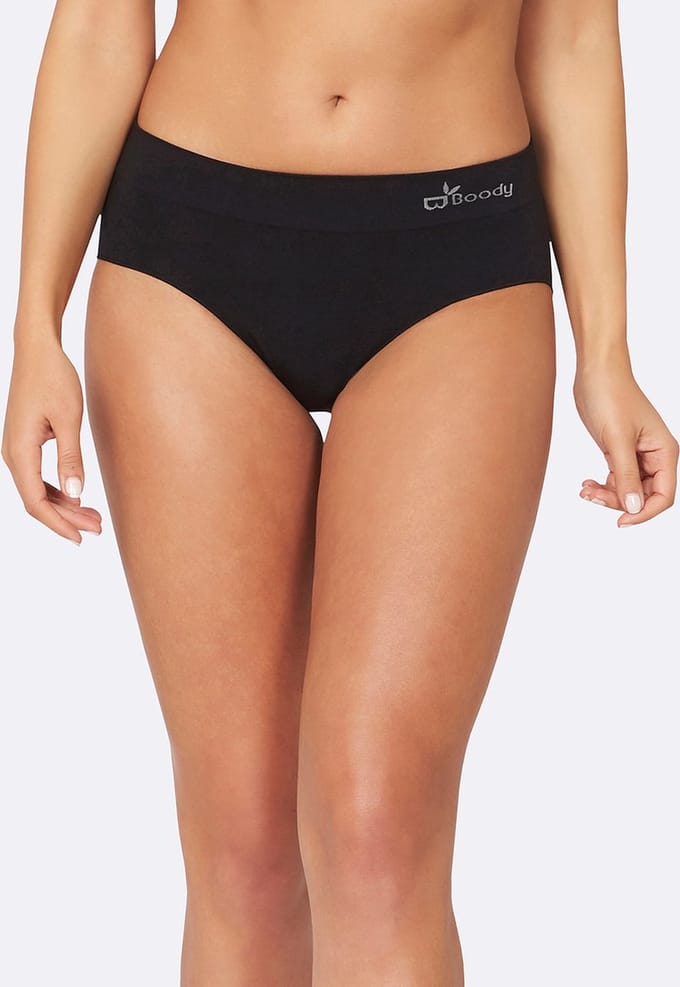 Boody - Bamboe Midi Brief - Zwart / XL