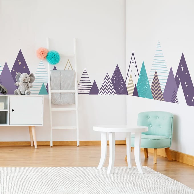 Kinderstickers van Scandinavische bergen, 50 x 85 cm