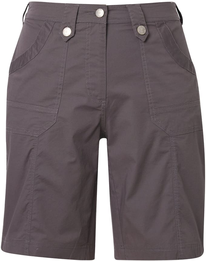 Ulla Popken - Dames - Cargo-bermuda comfortabele tailleband 4-pocket model - Grafietgrijs - Maat 60