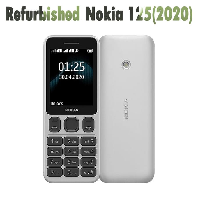 Gereviseerde Nokia Originele Nokia 125(2020) Mobiele Telefoon Met 1/2 SIM Simple Set wit