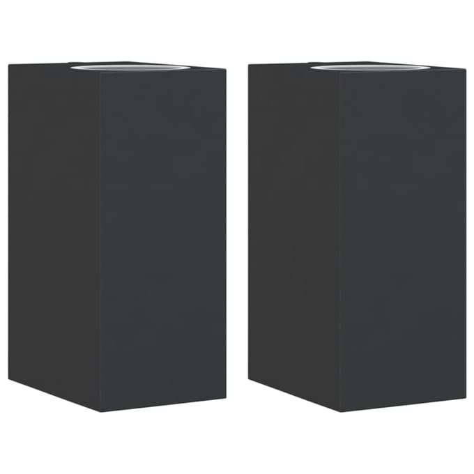 vidaXL Buitenwandlampen 2 st gegoten aluminium zwart