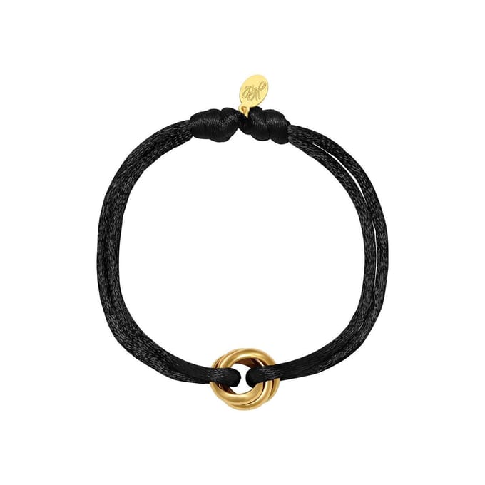 NOFI Store- Yehwang - Armband - Ring - Satin Knot - Zwart