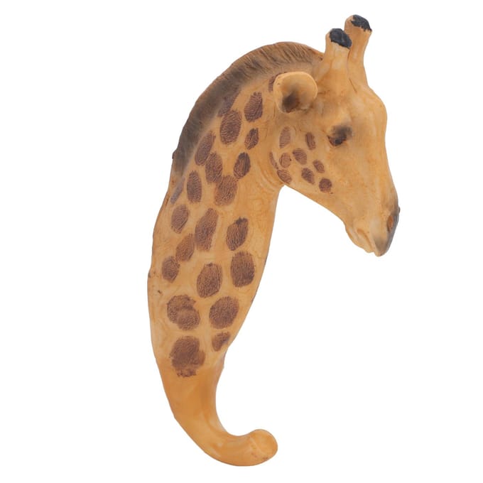 Crochet Porte-Manteau Cornes d'Animal Résine et Fer Multifonctionnel Vintage Animal Crochet Mural Cintre Girafe
