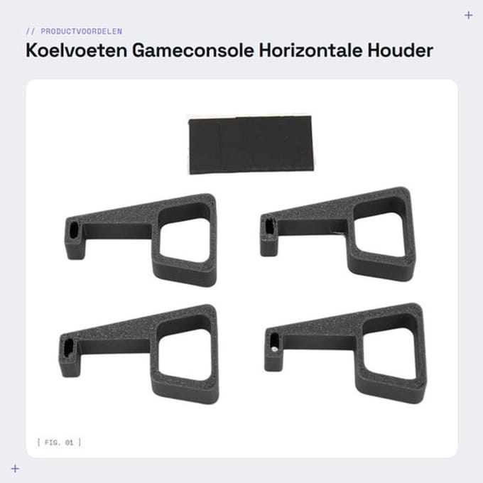 Koelvoeten met Antislip - Horizontale Houder - Consoleverhogende Beugel - Verbeterde Warmteafvoer - ABS Materiaal - 4 Stuks - Consolehouder