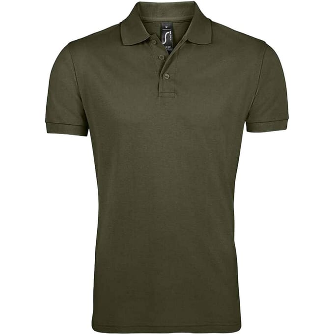SOLS Heren Prime Pique Poloshirt met korte mouwen (Leger)