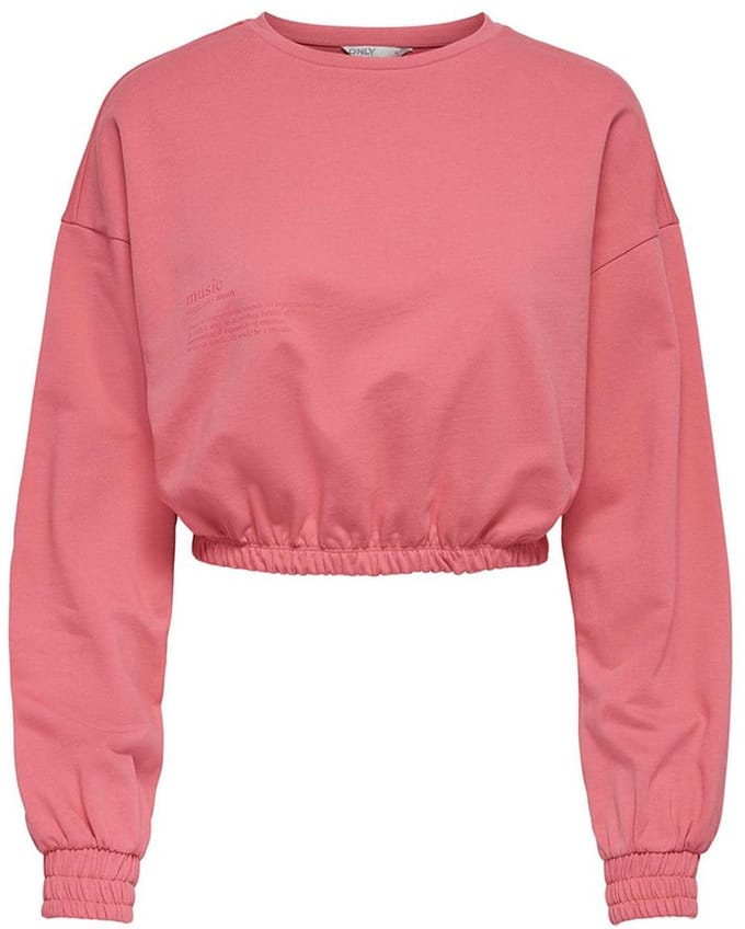 Only Zenia Unb Elastic Sweatshirt Roze S Vrouw