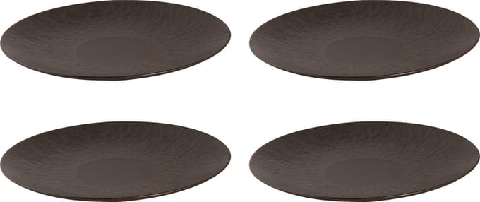 Palmer - Bord - Ruston - 27 cm - Bruin - Stoneware - Bordenset - 4 stuks
