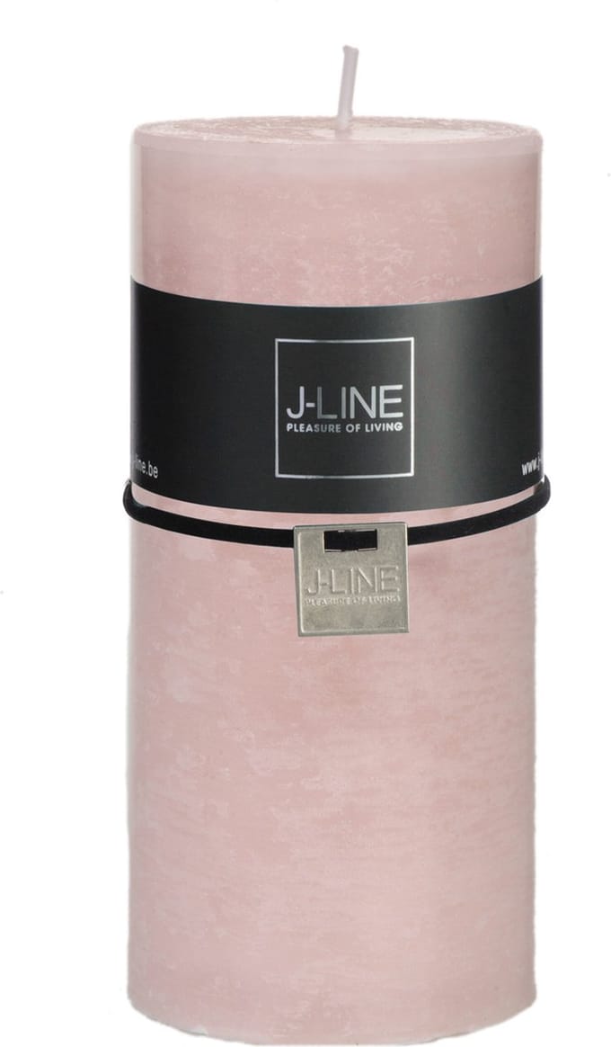 J-Line cilinderkaars - poderroze - 52U - large - 6 stuks